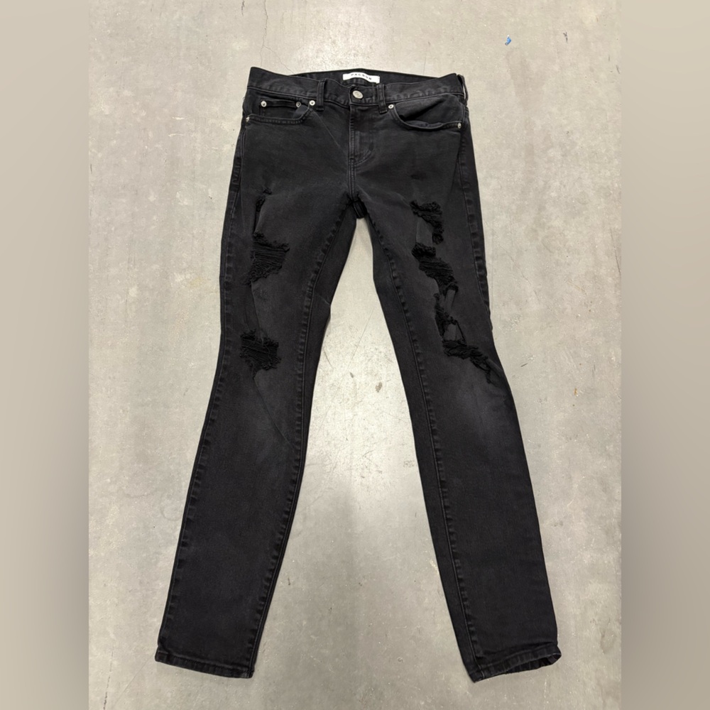 Men's Black Distressed Jeans